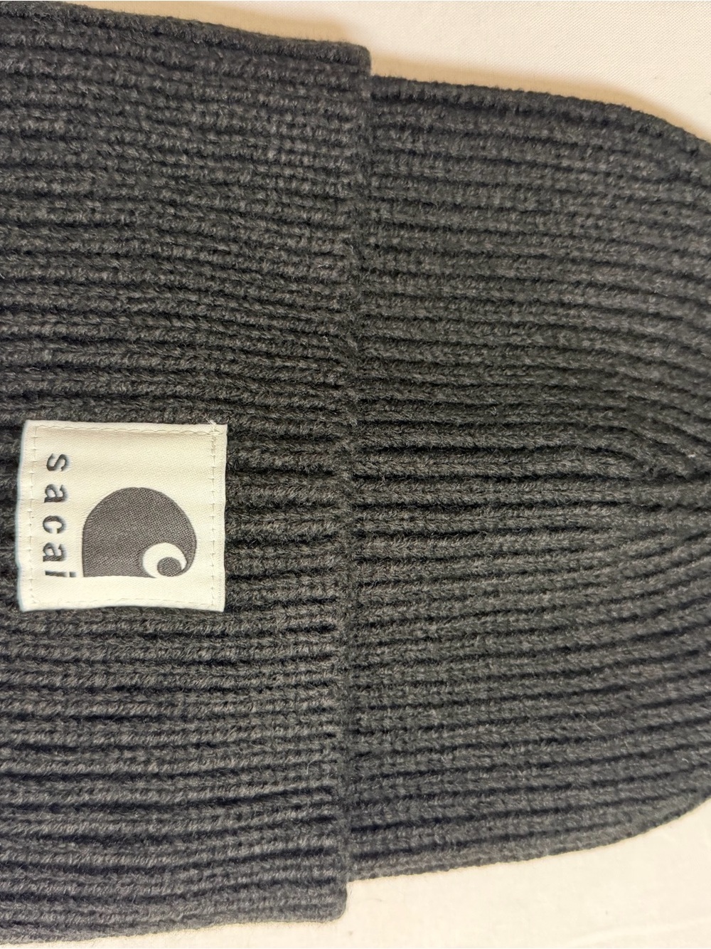 Sacai Black Beanie.